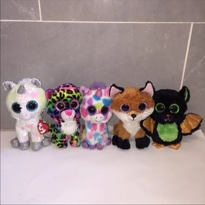 TY Beanie Babies Plushies 5 BUNDLE